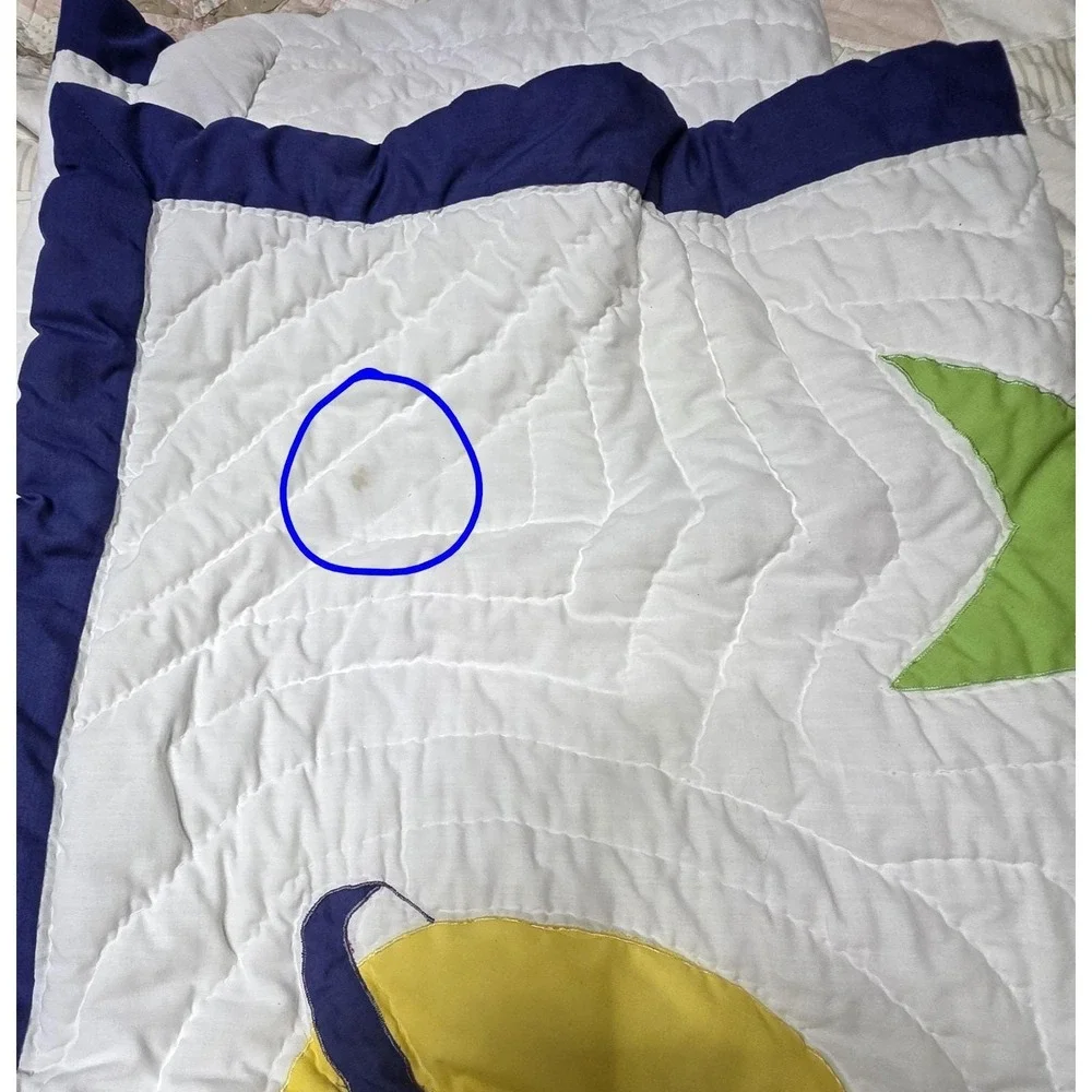 Handmade Bright Celestial Quilt Wholecloth Applique 84